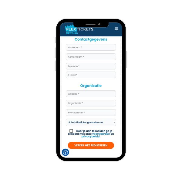 Aanmelden bij Flextickets