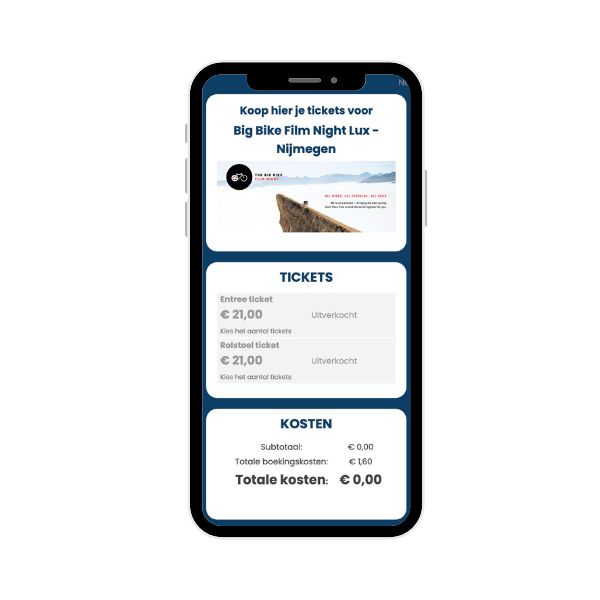 Tickets verkopen voor Filmvoorstelling