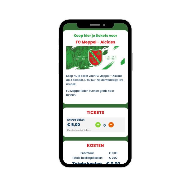 Tickets verkopen voetbal