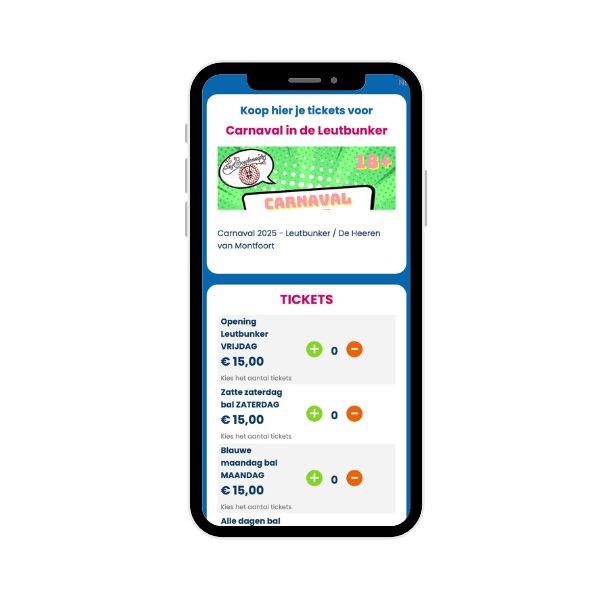 Tickets verkopen voor Verenigingen & Stichtingen 1